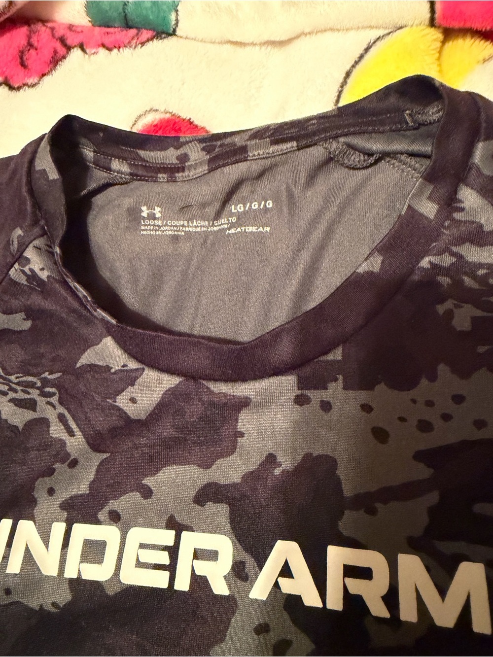 Under Armour Men’s Black & Grey Camo Short-Sleeve Performance Tee